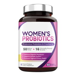 Probiotic Capsules Women's Vaginal Health Cranberry D-Mannose Organic Prebiotic Urinary Health Women's Probiotic Supplement