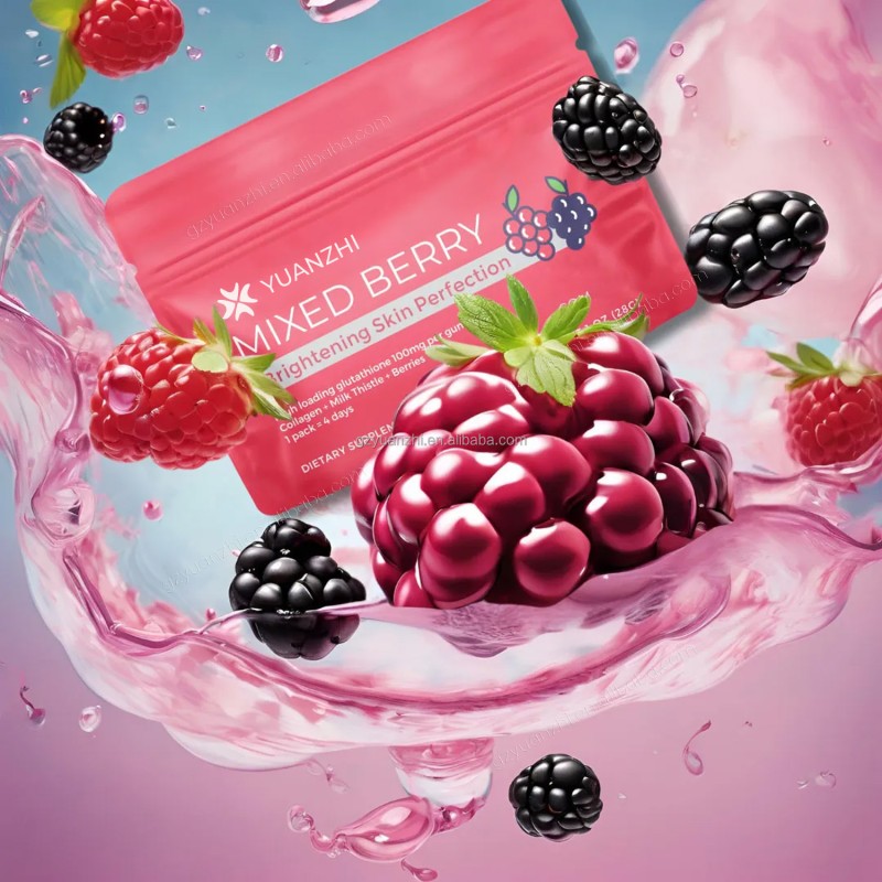 OEM Private Label Advanced Skin Support Perfect Beauty Glutathione Collagen Milk Thistle Supplement Skin Gummies