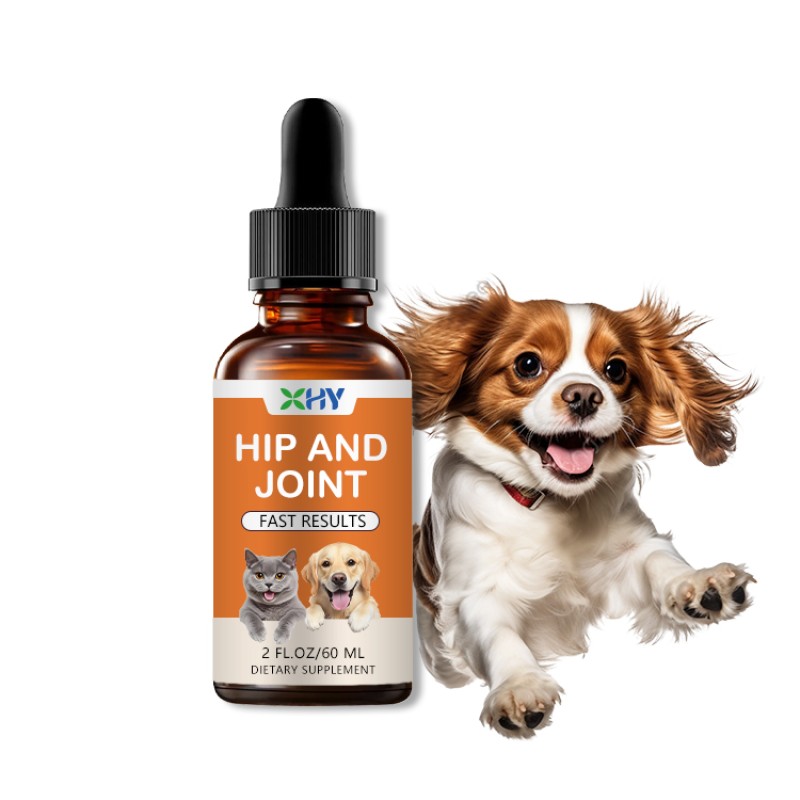 Organic Liquid Drops for Dogs and Cats Hips and Joint Support Supplement Chondroitin Turmeric Glucosamine for Pet Health