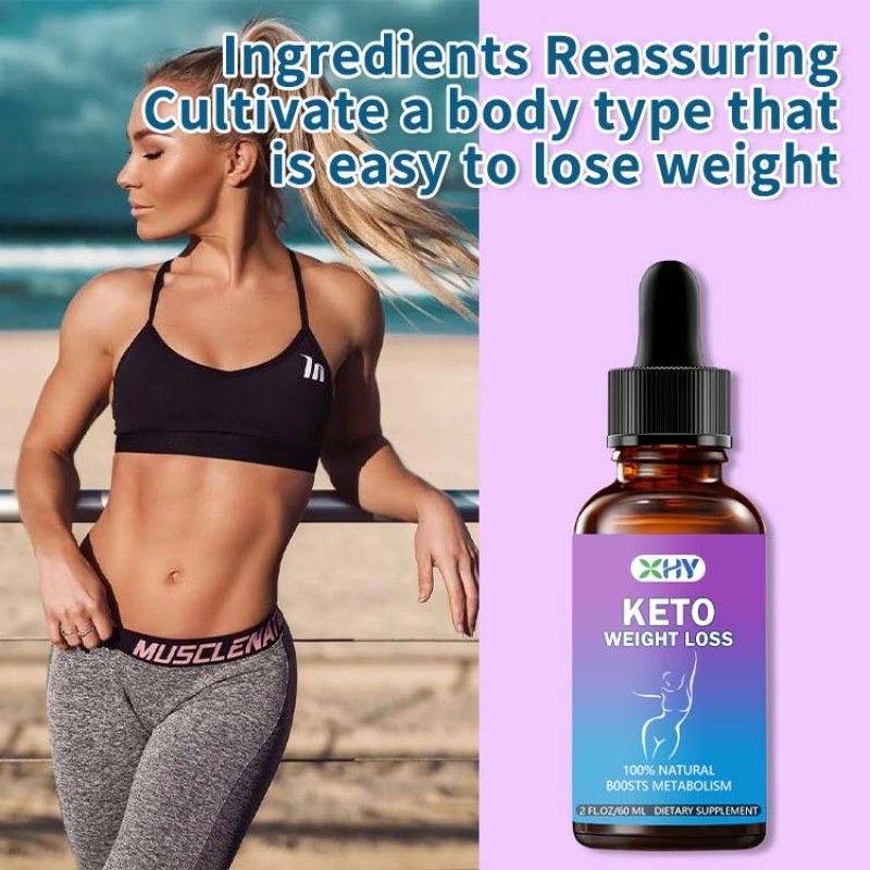 Private Label Natural Keto Herbal Detox Fat Burner Supplement Adult Oral Liquid Diet Drops Health Supplement Detox Effect