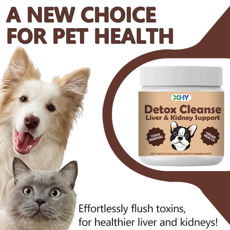 Wholesale Pet Liver Kidney Detox Soft Chews Support Nutritional Supplement Liver Kidney Detox Chews for Dogs