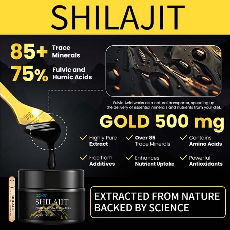 OEM Original Natural Shilajit Extract Supplement Multi Minerals Fulvic Acid Pure Himalayan Resin Immune Support Adult 50g