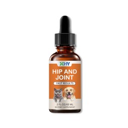 Organic Liquid Drops for Dogs and Cats Hips and Joint Support Supplement Chondroitin Turmeric Glucosamine for Pet Health