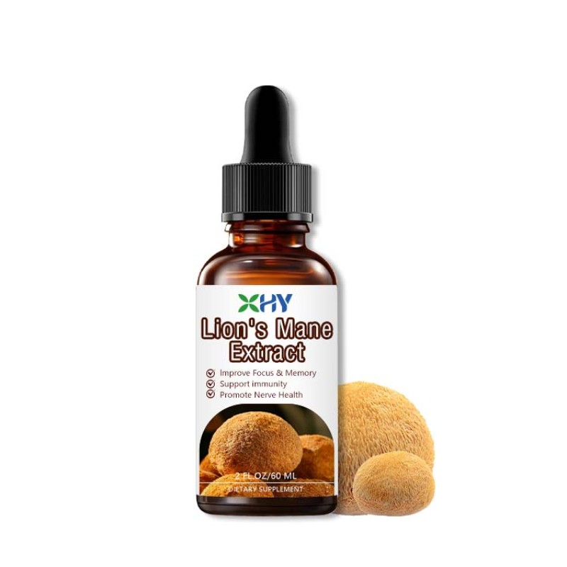 OEM Lion's Mane Liquid Drops Supplement Adult Brain Booster Immune Support Memory Focus Clarity Mushroom Supplement