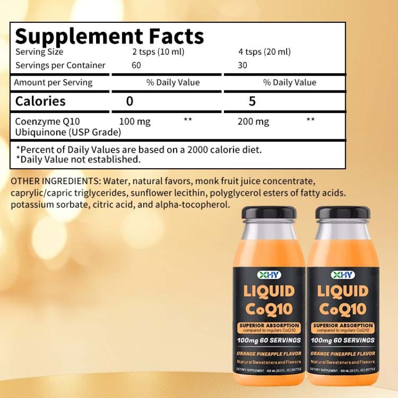 Factory Wholesale Support Adult Overall Health CoQ10 Vegan Supplement CoQ10 Drops