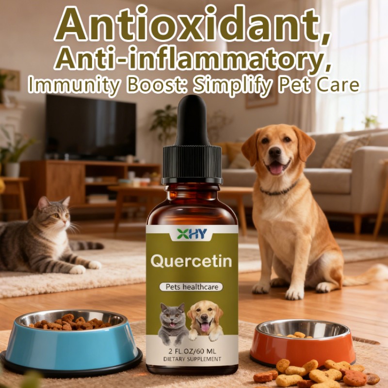Pet Health Supplement Liquid Quercetin Drops Pet Supplements and Vitamins Dog Instant Relief