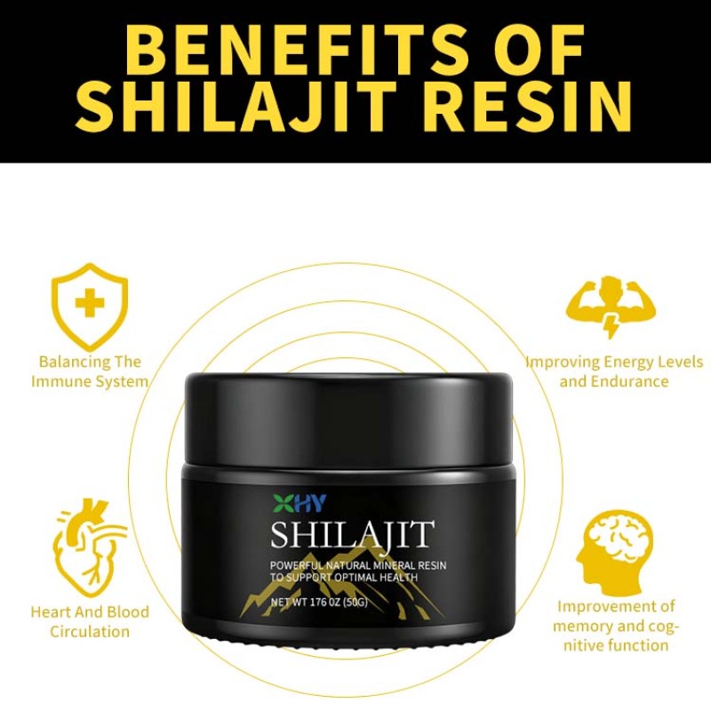 OEM Original Natural Shilajit Extract Supplement Multi Minerals Fulvic Acid Pure Himalayan Resin Immune Support Adult 50g