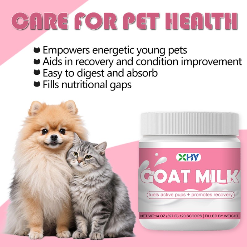 Custom Goat Milk Powder Pet Nutritional Supplement Health Powder Suitable for All Ages Cats and Dogs Support Health Care