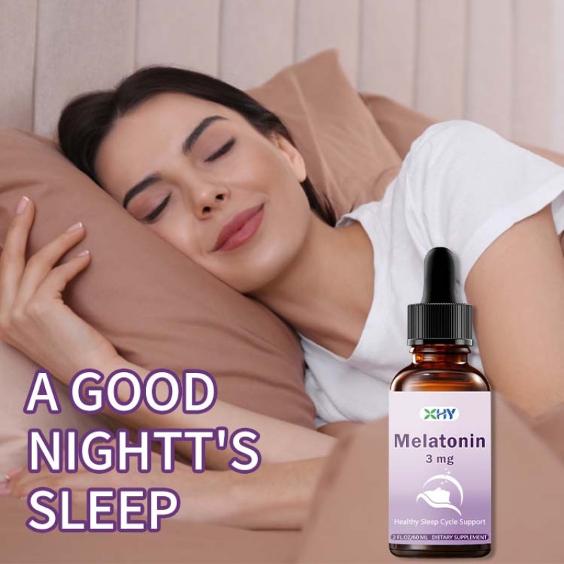 OEM Supplement Melatonin Amino Acid Vitamin Deep Sleep Liquid for Adults