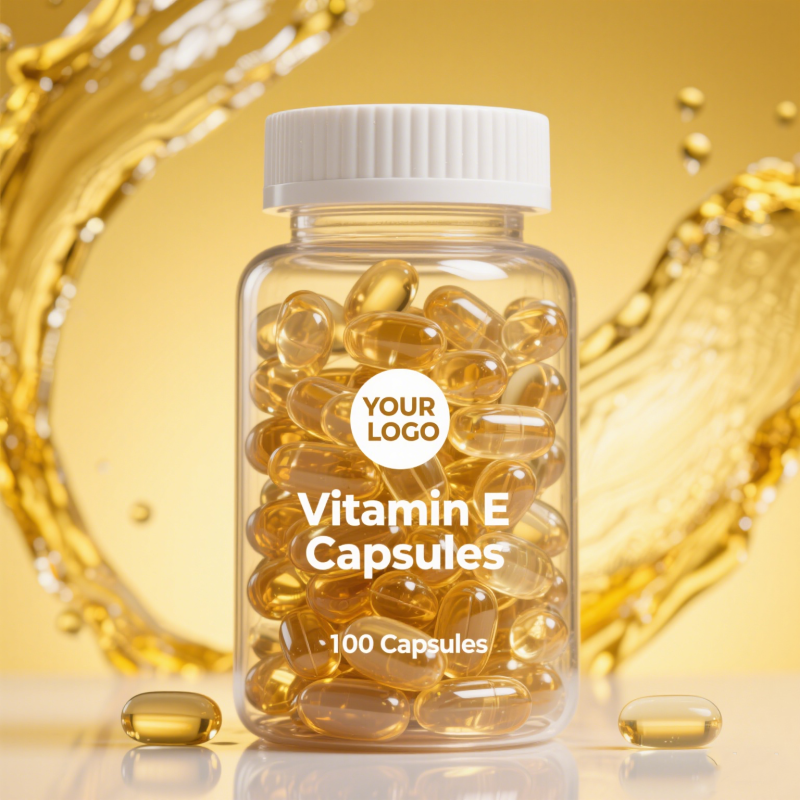 Private Label  Vitamin E Whitening Vitamin E Softgel Capsules for Skin and Hair