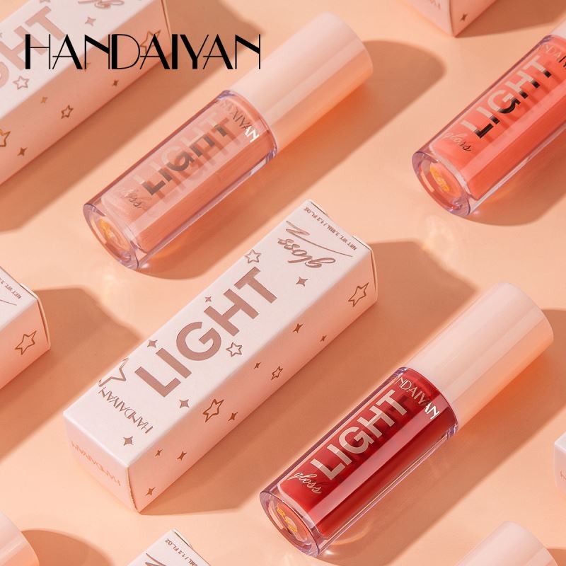 HANDAIYAN 12 Colors Moist Glitter Lip Gloss Gel Liquid Makeup Private Label Customize Lipgloss Shimmer Lipstick Vendor