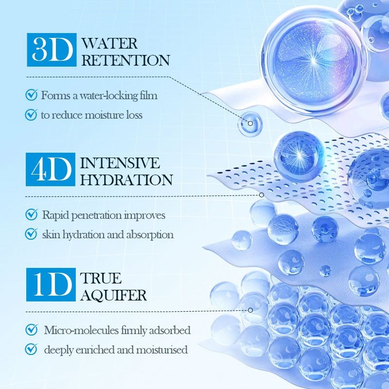 Wholesale SADOER 8D Hyaluronic Acid Facial 25ml Anti-wrinkle Nourishing Moisturizing and Brightening Mask Skin Care