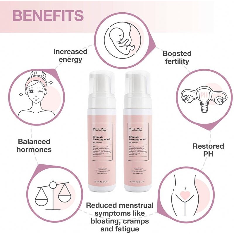 Oem Women Private Label Organic 100% Natural Personal Care Feminine Hygiene PH Balance Vaginal Foam Intimate Wash