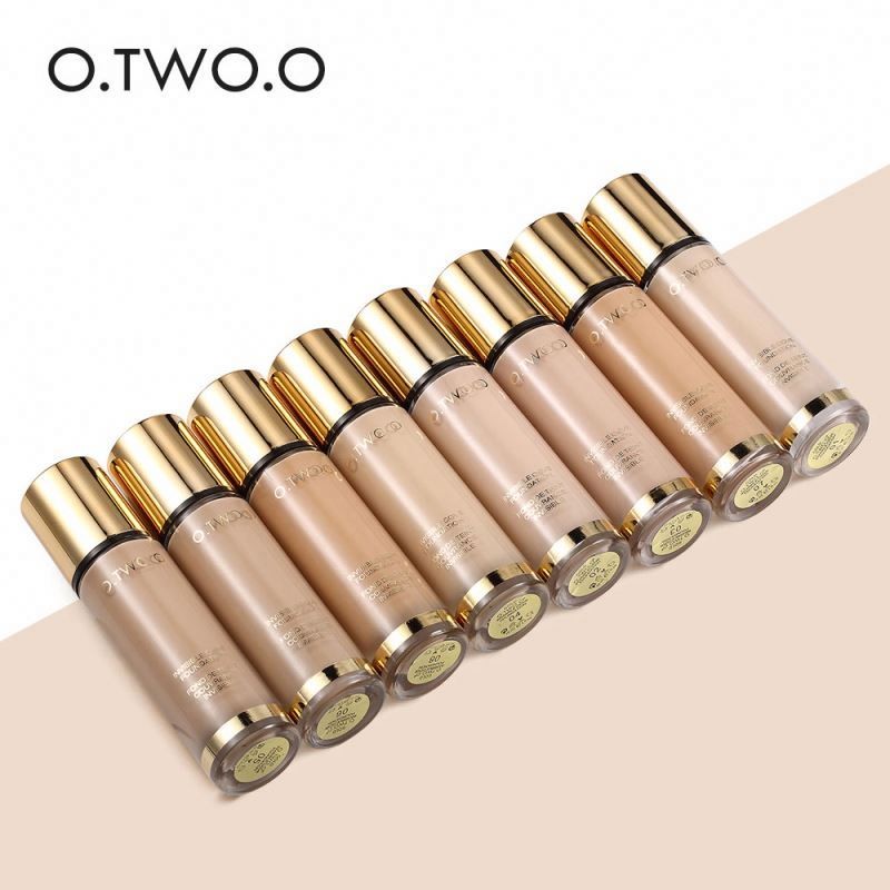 O.TWO.O Liquid Oil Control Base Full Coverage Waterproof Foundation Cream Color Changing