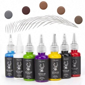 Oem Melao Professional Manufacturer Blend Rapid Permeability Colorful Custom Logo Black Purple Color Tattoo Ink