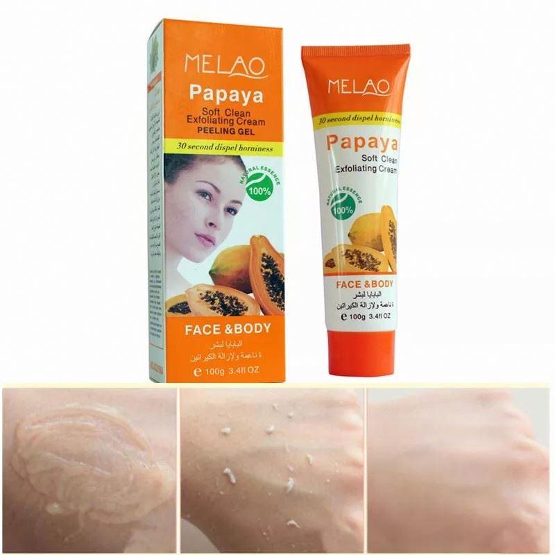 factory Facial Exfoliating Soft Clean Cream Peeling Skin Purifying Clear Pore Care Face Wash Papaya Exfoliante Gel