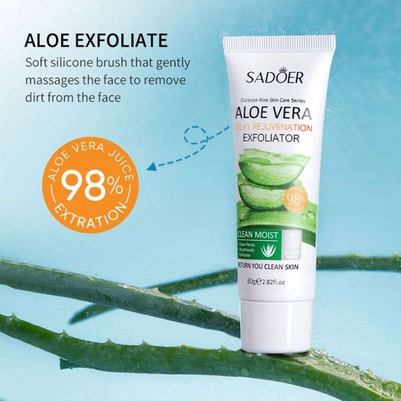 Oem Oem Moisturizing Brightening and Removing Dead Skin Gel Scrub Aloe Vera Silky Rejuvenation Exfoliator