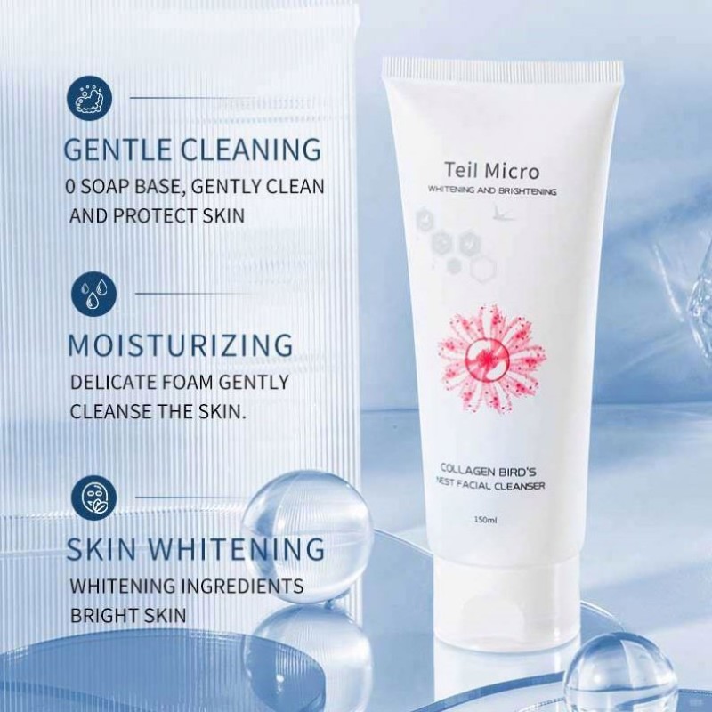 Oem Teil Micro Skin Care Moisturizing Whitening Pore Deeply Cleansning Cream Face Wash Facial Cleanser Deep Cleansing Pores