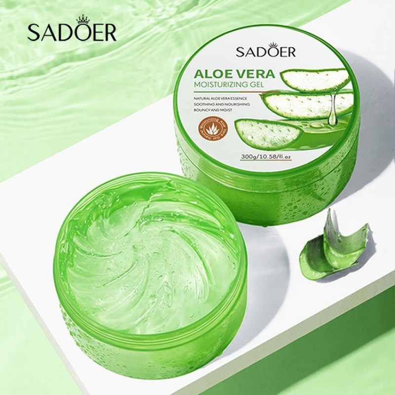 SADOER Wholesale Natural Miosturizing for Skin Lightening Repair Skin Soothing Tender Supple Aloe Vera Gel 300g