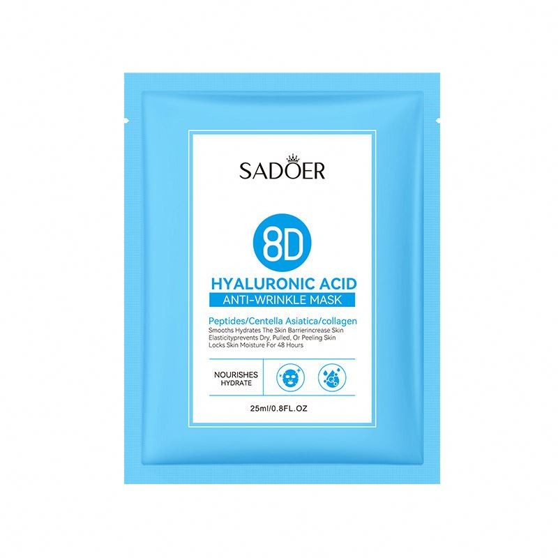 Wholesale SADOER 8D Hyaluronic Acid Facial 25ml Anti-wrinkle Nourishing Moisturizing and Brightening Mask Skin Care