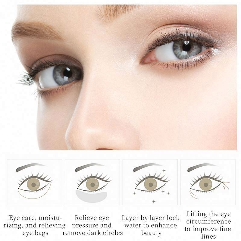 OEM Bioaqua Natural Sakura Nonapeptide Moisturizer Anti Wrinkle Removal Dark Circle Hyaluronic Eye Mask