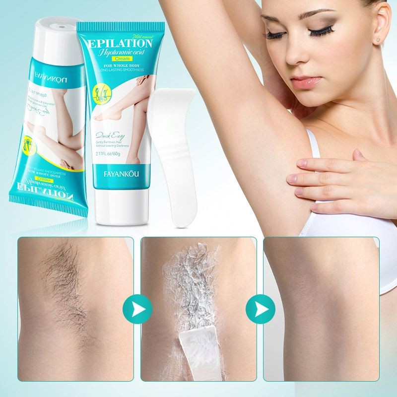 New Arrival Moisturizing Without Stimulating Underarm Body Hair Hyaluronic Acid Mild Removal Epilation Cream