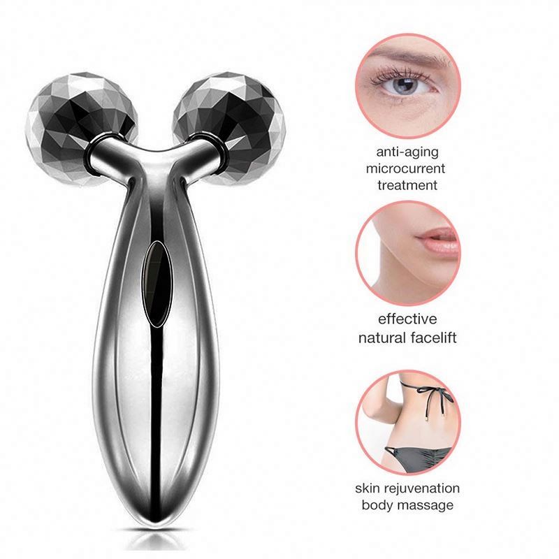 Oem Lift Tool Firming Beauty Body Massage 3D Metal Face Massager V Facial Roller