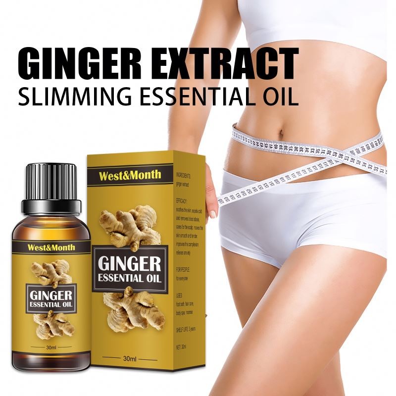 30ml Ginger Essential Oil Body Relieve Anxiety Dampness Cold Hydrating Moisturizers Nourishing Massage Natural Dry Skin