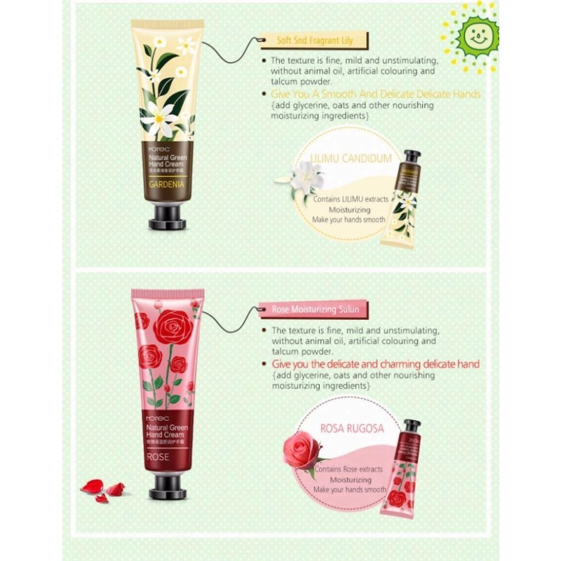 Anti Wrinkle Best Cream Set for Hand Care ODM Rorec Moisturizing Plant Extract