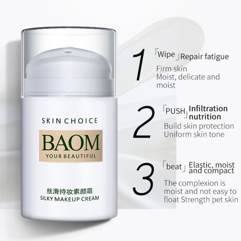 factory BAOM Private label pearl powder moisturizing moist tender skin tone sodium hyaluronate make up cream