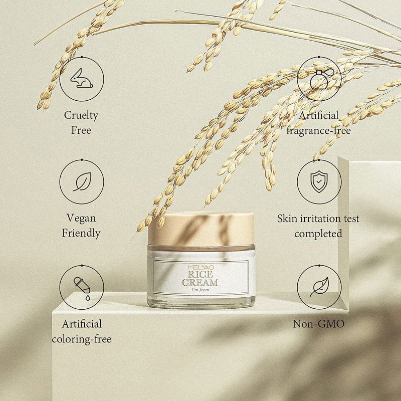 factory Oem OEM Best Selling Natural Whitening Brightening Intimate Skin Lightening Manufacturer Face Rice Cream