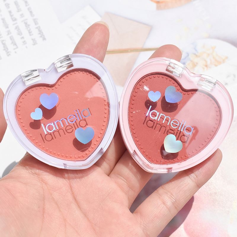 factory Blush Makeup Love Palette 4 Color Mineral Powder Peach Red Rouge Lasting Natural Hawthorn Cheek Tint Waterproof Blusher Cosmetic