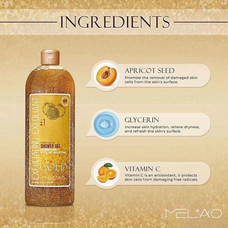 Bath Shower Gel Custom Manufacture MELAO Repair Moisturizing Exfoliator Thick Full Biotin Collagen 24K Gold Bath Shower Gel