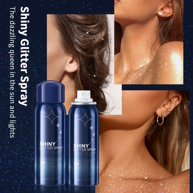 Party Star Body Hair Clothes Shiny Glitter Long-lasting Waterproof and Sweatproof Nightclub Spray Striking