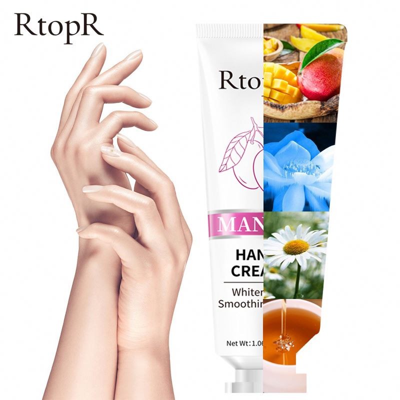 Oem RtopR Customized Private Label Mango Vitamin C Whitening Soft Moisturizing Hand Cream