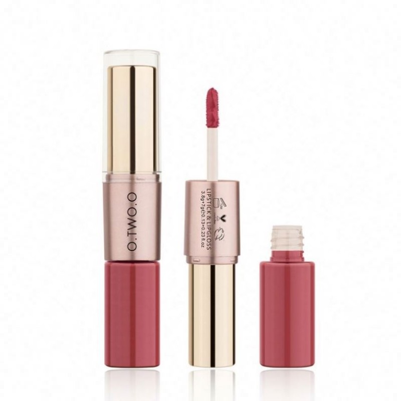 factory O.Two.O Best Selling Hot Chinese Products 12 Colors 2 In 1 Matte Lipstick Lip Gloss