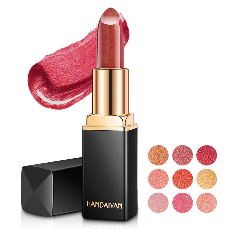 HANDAIYAN Mermaid Glitter Lipstick Thermochromic Custom Private Label Vegan Makeup Cosmetic OEM