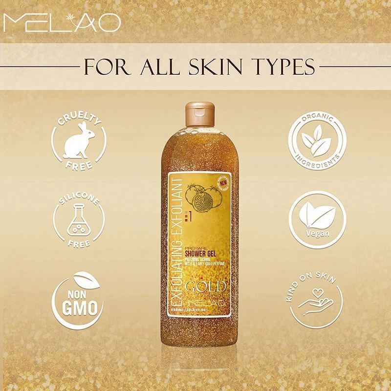 Bath Shower Gel Custom Manufacture MELAO Repair Moisturizing Exfoliator Thick Full Biotin Collagen 24K Gold Bath Shower Gel