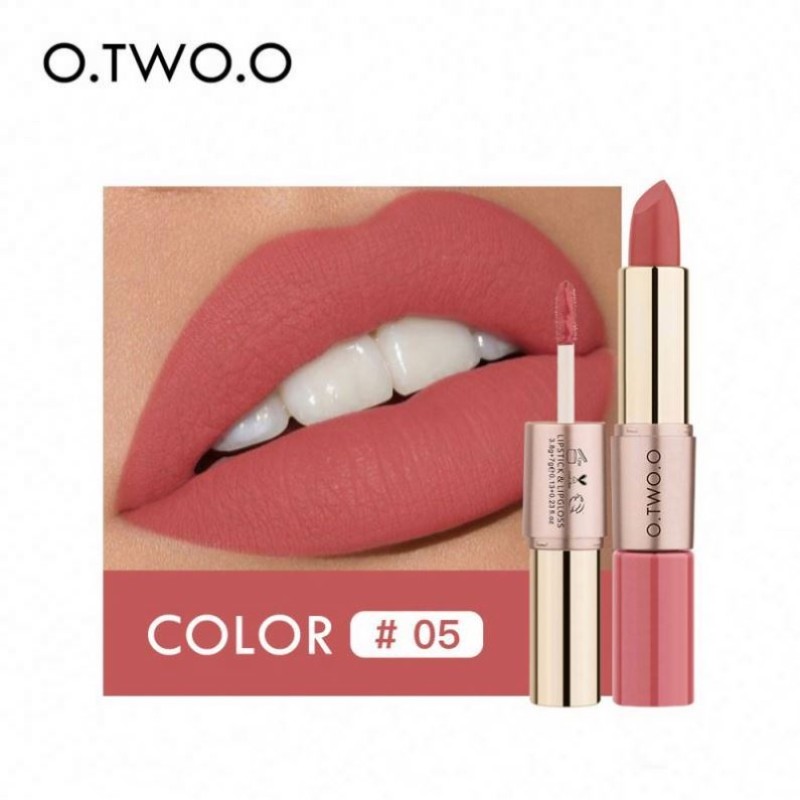 factory O.Two.O Best Selling Hot Chinese Products 12 Colors 2 In 1 Matte Lipstick Lip Gloss