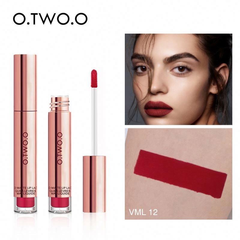 O.TWO.O Multi Colors Lip Gloss Kit Non-stick Box Girls Women Make Up Gift Long Lasting Matte Liquid Lipstick Set