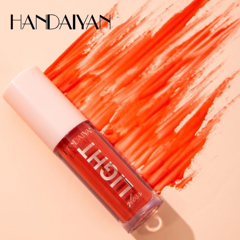 HANDAIYAN 12 Colors Moist Glitter Lip Gloss Gel Liquid Makeup Private Label Customize Lipgloss Shimmer Lipstick Vendor
