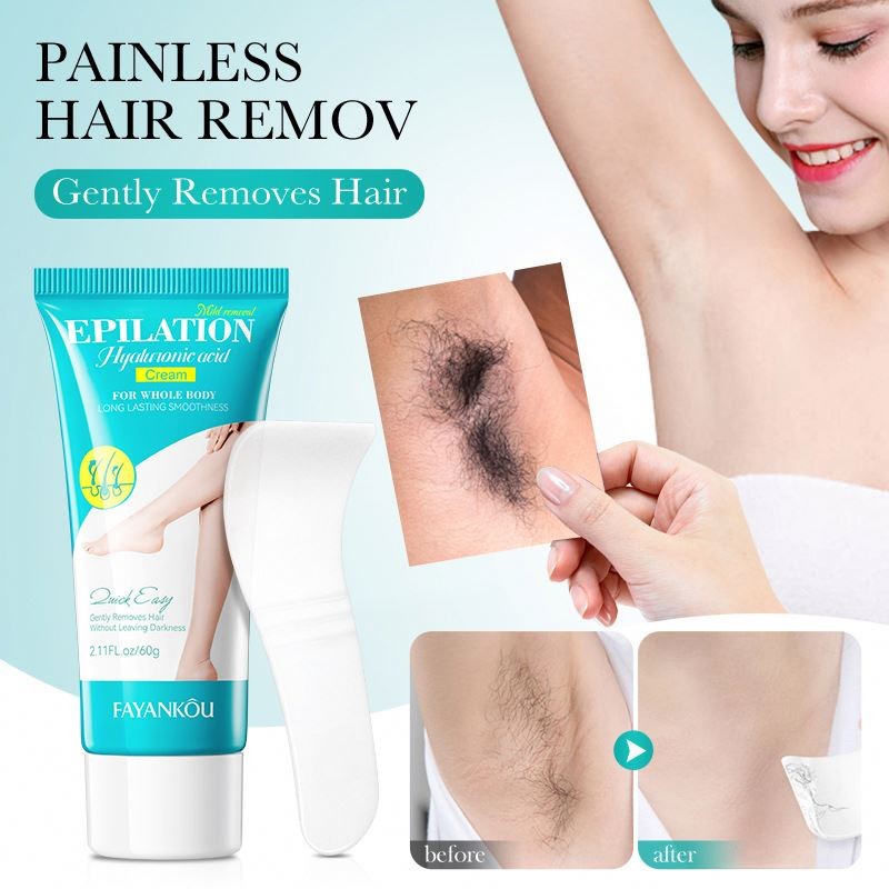New Arrival Moisturizing Without Stimulating Underarm Body Hair Hyaluronic Acid Mild Removal Epilation Cream