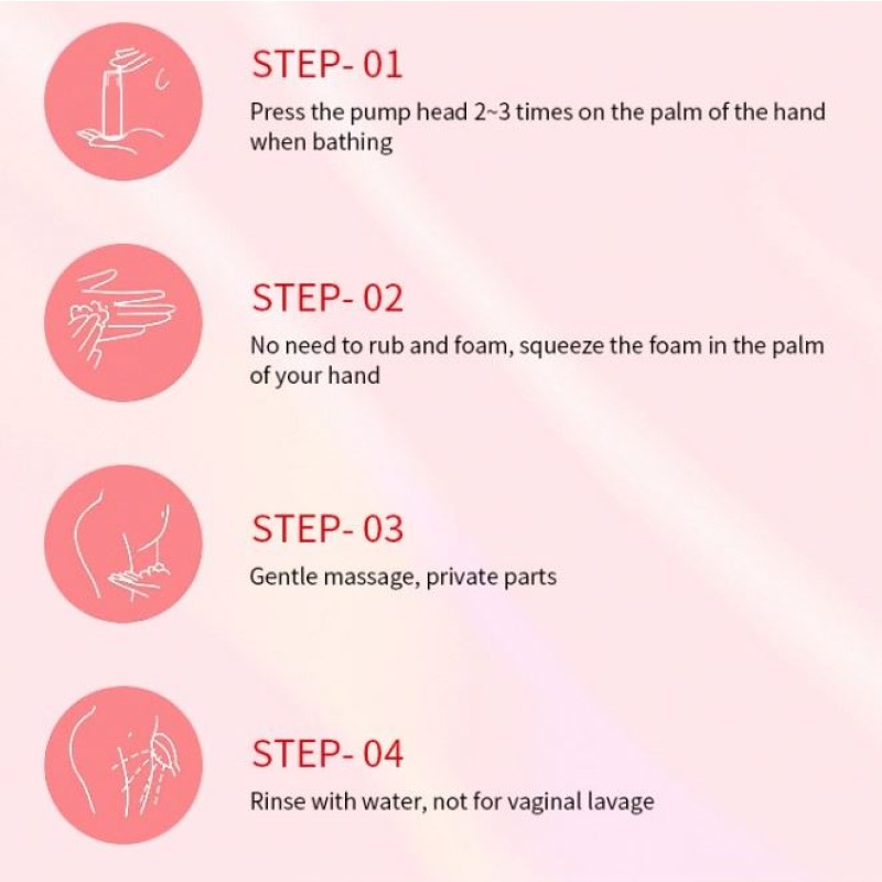 Oem Women Private Label Organic 100% Natural Personal Care Feminine Hygiene PH Balance Vaginal Foam Intimate Wash