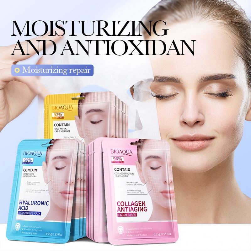 OEM BIOAQUA Private Label Retinol Collagen Whitening Anti Aging Moisturizing Face Cleansing Beauty Natural Facial Mask Sheet
