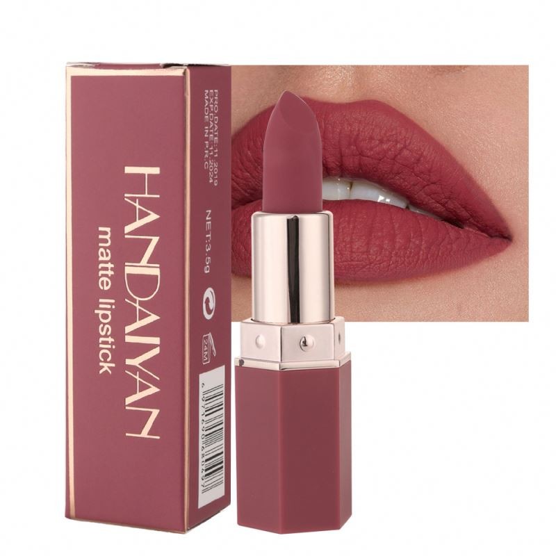 HANDAIYAN Women Matte Lipstick Long-lasting Moisturizing Tube Velvet Wholesale Makeup Vegan Cosmetic