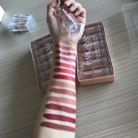 HANDAIYAN Brand Owners Matte Lipstick Ice Transparent Tube Nude Vegan Makeup Cosmetics OEM Logo
