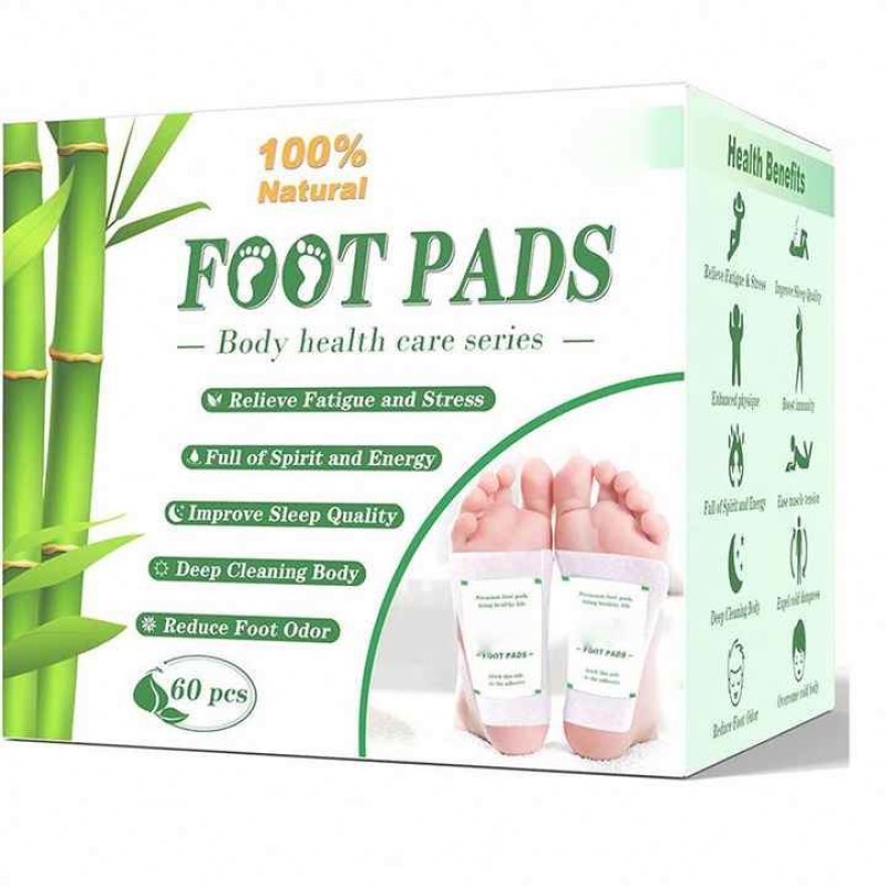 factory Oem Oem Unique High Quality Disposable Health Care and Beauty Bamboo Wood Vinegar Detox White Foot Patch Slimming