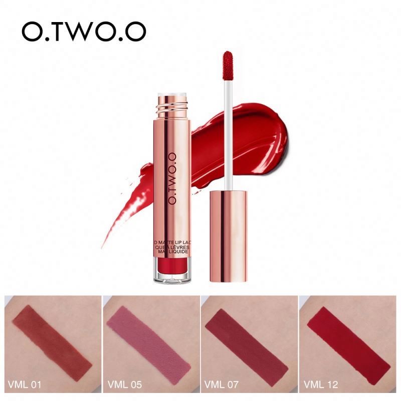 O.TWO.O Multi Colors Lip Gloss Kit Non-stick Box Girls Women Make Up Gift Long Lasting Matte Liquid Lipstick Set