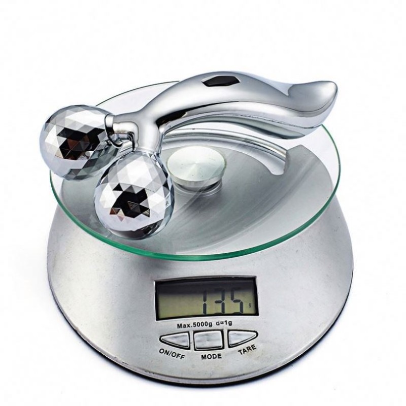 factory Discount New massager Metal silver y shape 3d face lifting Facial Body Beauty Roller