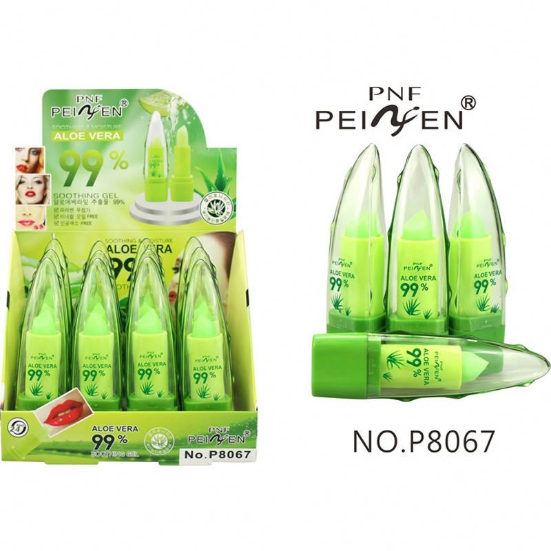 PNF Brand Aloe Vera Moisturizer Lipstick Temperature Changed Color Lipbalm Natural Magic Pink Protector Lips Cosmetics